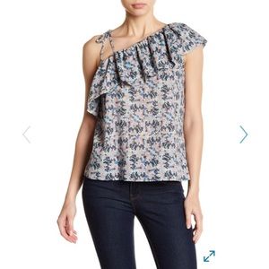 Rebecca Taylor La Vie One Shoulder Floraison Top